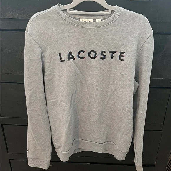 Lacoste Gray Crewneck Sweater Casual Knit - Picture 1 of 2